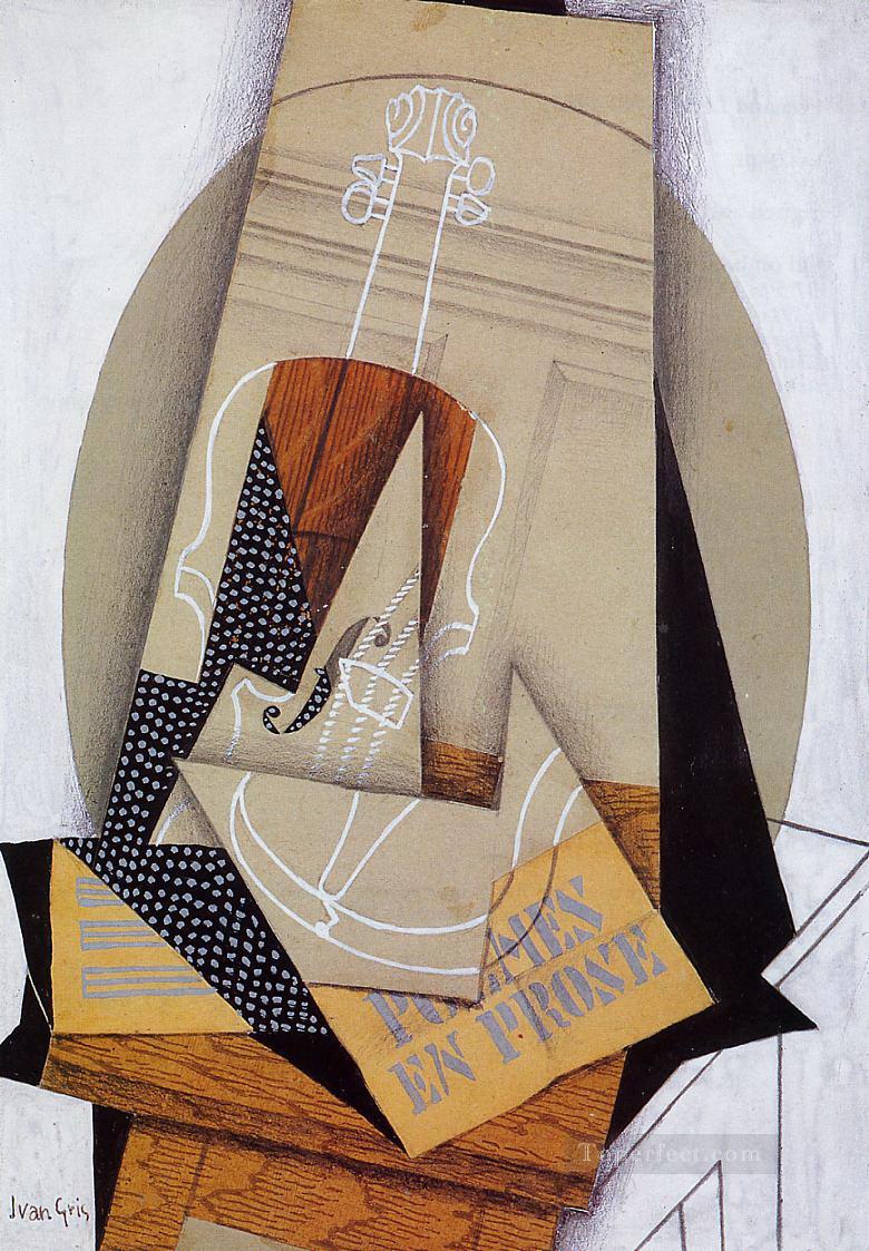 composition with violin Juan Gris Oil Paintings